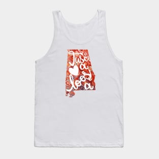 Tuscaloosa Alabama Map Crimson Tide Tank Top